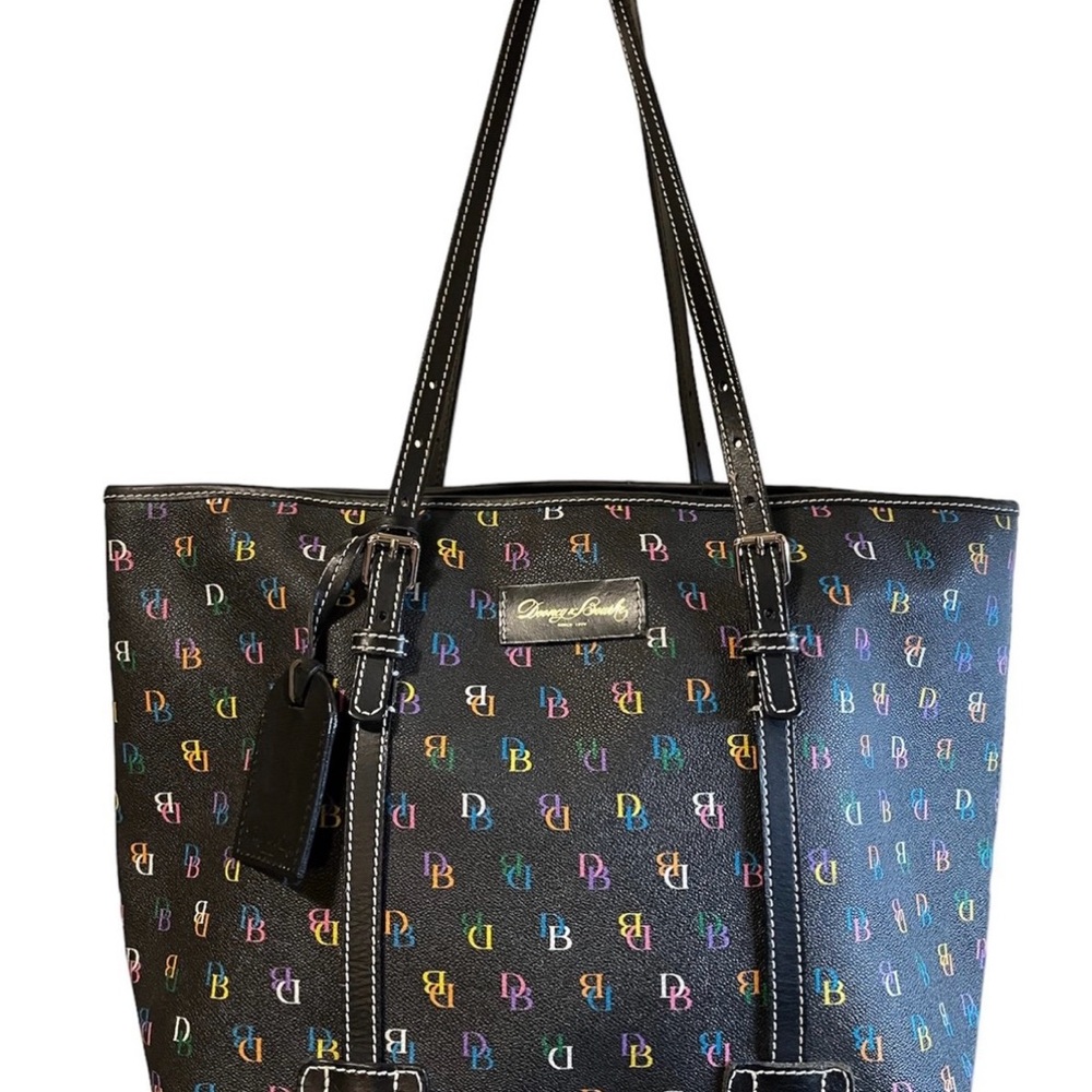 Dooney & Bourke Multicolor Canvas East West Shopper Tote.